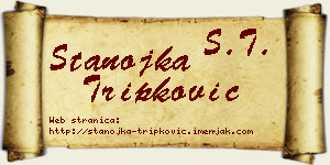 Stanojka Tripković vizit kartica